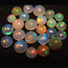 Calebrated Mix Size 4 -5 mm 25 Pcs Truly Awsome High Quality Ethiopian Opal Cabochon Amazing Full Fire Inside In stone very rare quality